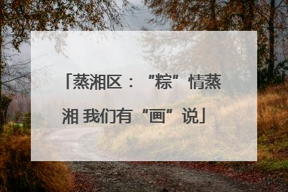 蒸湘区：“粽”情蒸湘 我们有“画”说