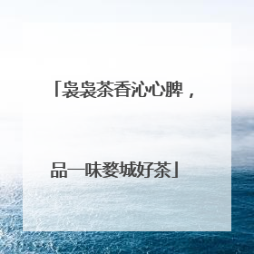 袅袅茶香沁心脾，品一味婺城好茶