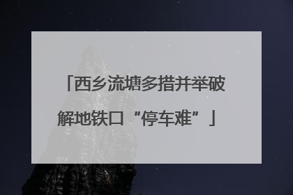 西乡流塘多措并举破解地铁口“停车难”