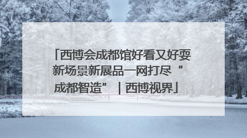 西博会成都馆好看又好耍 新场景新展品一网打尽“成都智造”｜西博视界