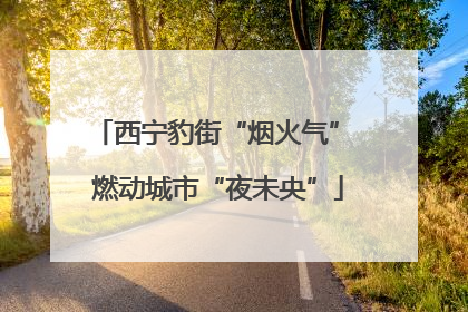 西宁豹街“烟火气” 燃动城市“夜未央”