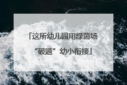 这所幼儿园用绿茵场“破题”幼小衔接