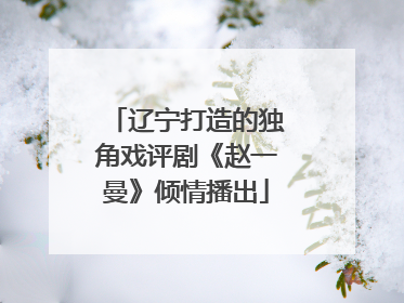 辽宁打造的独角戏评剧《赵一曼》倾情播出