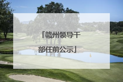 赣州领导干部任前公示