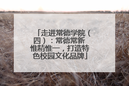走进常德学院（四）：常德常新 惟精惟一，打造特色校园文化品牌