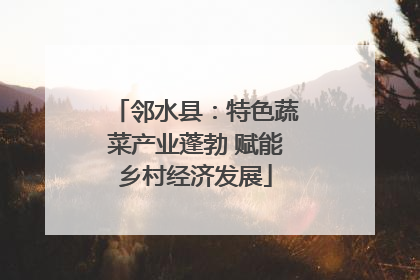 邻水县：特色蔬菜产业蓬勃 赋能乡村经济发展