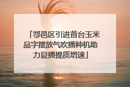 鄠邑区引进首台玉米品字摆放气吹播种机助力夏播提质增速