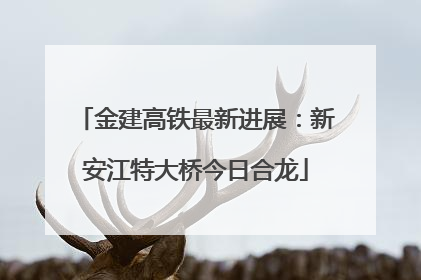 金建高铁最新进展：新安江特大桥今日合龙