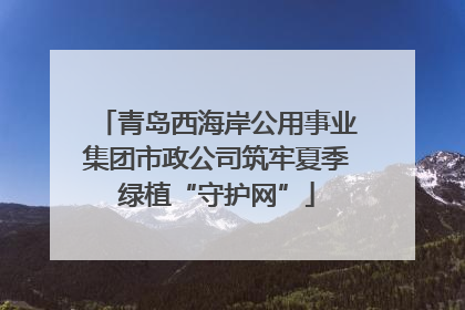 青岛西海岸公用事业集团市政公司筑牢夏季绿植“守护网”