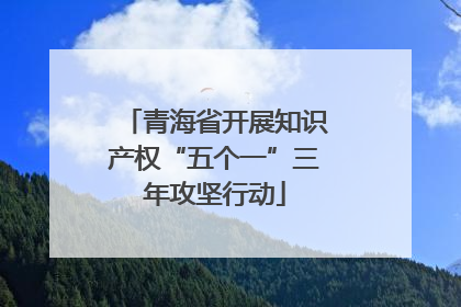 青海省开展知识产权“五个一”三年攻坚行动