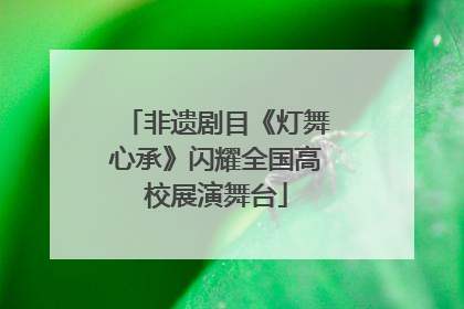 非遗剧目《灯舞心承》闪耀全国高校展演舞台