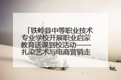 铁岭县中等职业技术专业学校开展职业启蒙教育送课到校活动——扎染艺术与电商营销走进熊官屯镇中心小学