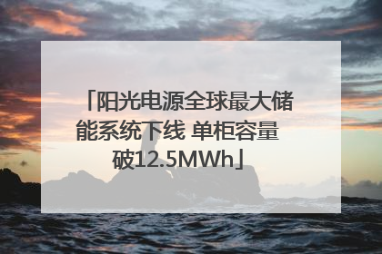 阳光电源全球最大储能系统下线 单柜容量破12.5MWh