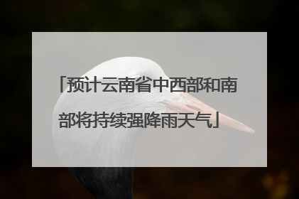 预计云南省中西部和南部将持续强降雨天气