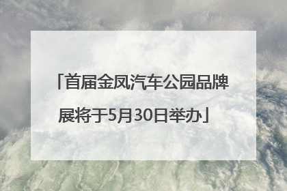 首届金凤汽车公园品牌展将于5月30日举办