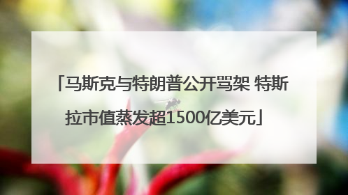 马斯克与特朗普公开骂架 特斯拉市值蒸发超1500亿美元