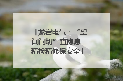 龙岩电气：“望闻问切”查隐患 精检精修保安全