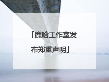 鹿晗工作室发布郑重声明