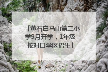 黄石白马山第二小学9月开学，1年级按对口学区招生
