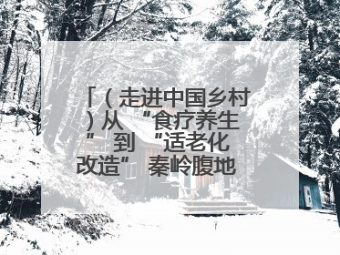 （走进中国乡村）从 “食疗养生” 到 “适老化改造” 秦岭腹地成康养“福地”