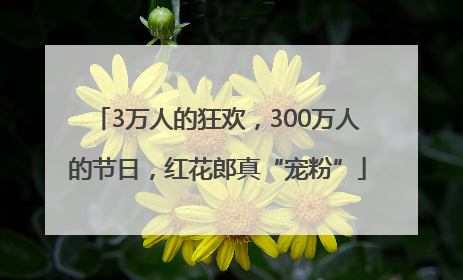 3万人的狂欢，300万人的节日，红花郎真“宠粉”
