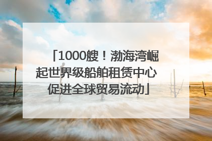 1000艘！渤海湾崛起世界级船舶租赁中心 促进全球贸易流动