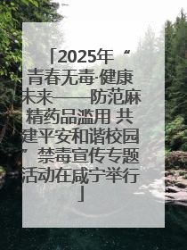 2025年“青春无毒·健康未来——防范麻精药品滥用 共建平安和谐校园”禁毒宣传专题活动在咸宁举行