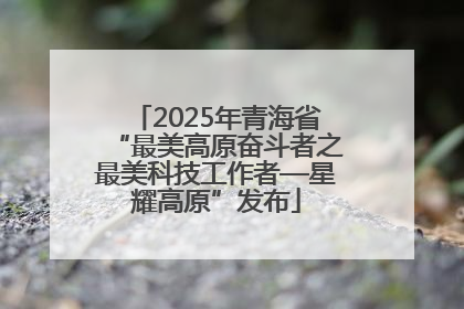 2025年青海省“最美高原奋斗者之最美科技工作者—星耀高原”发布