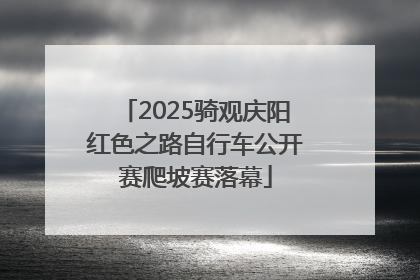 2025骑观庆阳红色之路自行车公开赛爬坡赛落幕