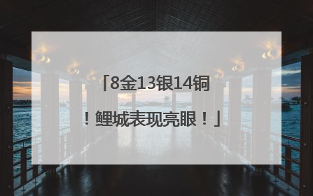 8金13银14铜！鲤城表现亮眼！