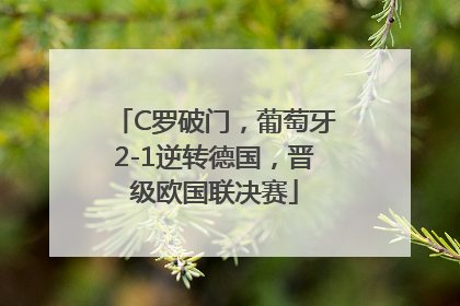 C罗破门，葡萄牙2-1逆转德国，晋级欧国联决赛